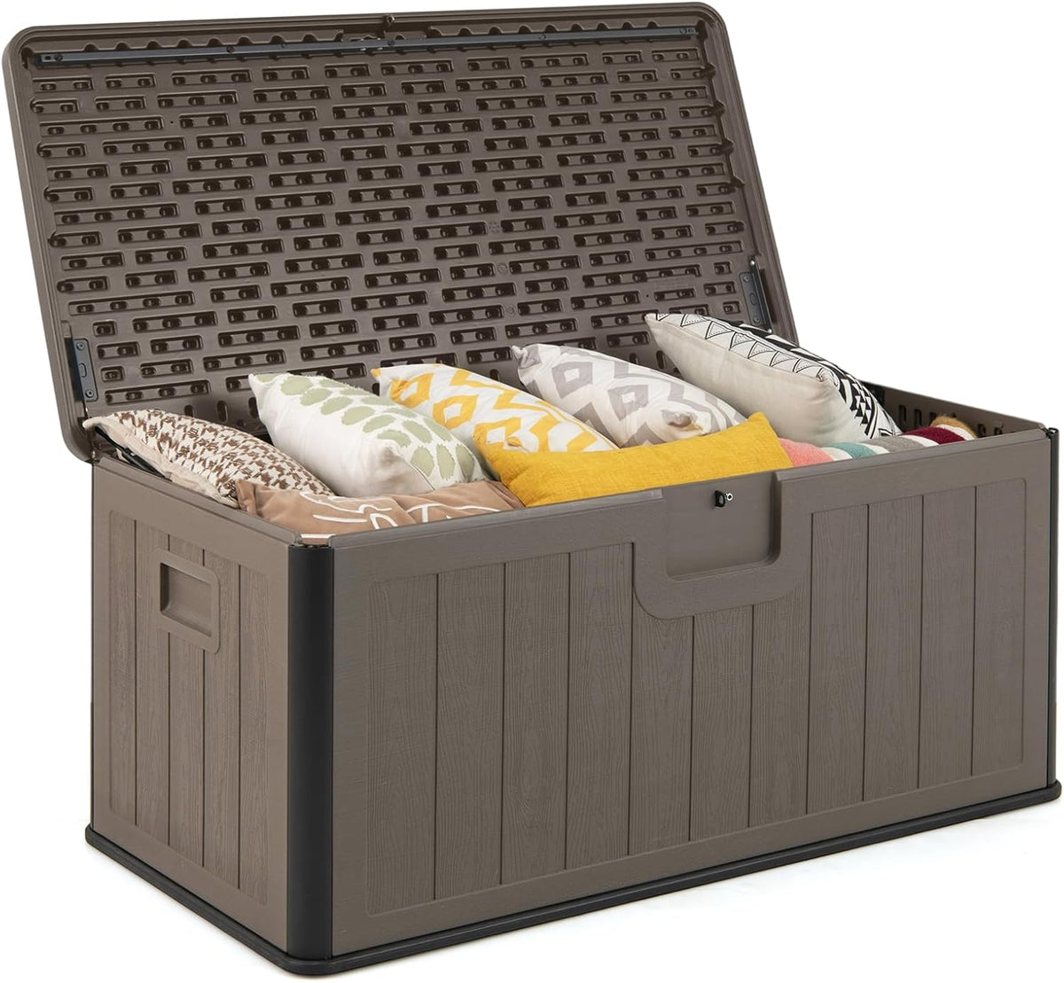 tangkula 100 gallon waterproof outdoor storage box, main product view