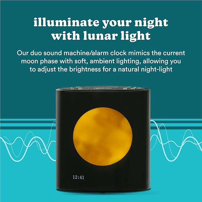 Homedics Sound Sleep Moon Dream Sound Machine and Alarm Clock, Enhance Sleep - Image 5