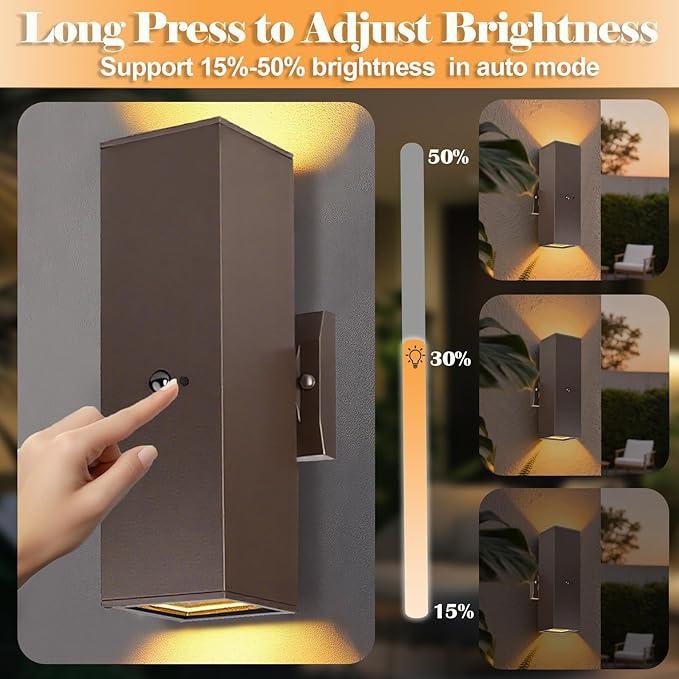 wowlite Motion Sensor Porch Light 2 Pack, Outdoor Lights - Image 4