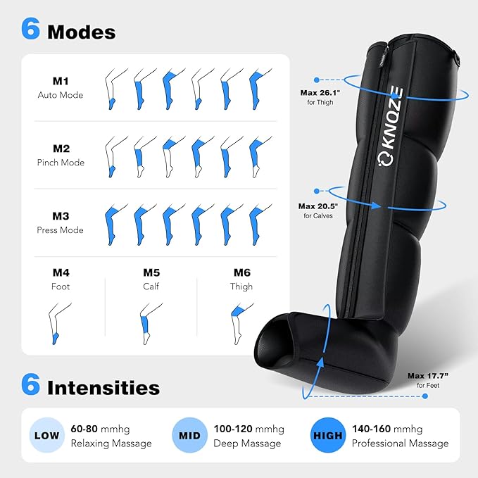KNQZE Air Compression Recovery System, Foot and Full Leg Recovery Boots - Image 5