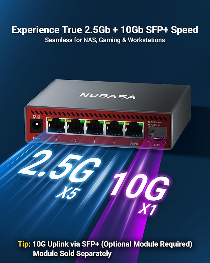NUBASA 5-Port 2.5Gb Switch - Image 3