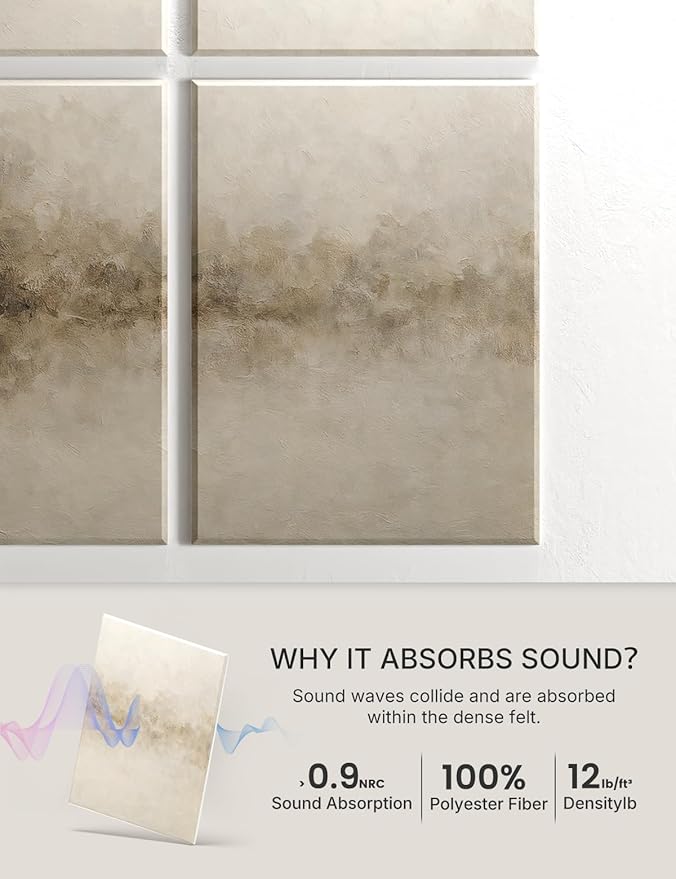 Wall Art Acoustic Panels, Decorative Sound Absorbing Panels - Image 4