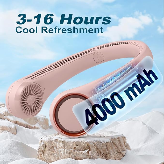 CIVPOWER Neck Fan: Portable Personal Neck Cooling Rechargeable Bladeless Fan - Image 5