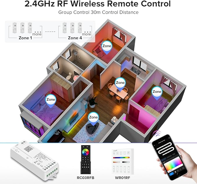 BTF-LIGHTING 2.4G WiFi DR03W RGB SPI Controller Tuya APP/Smart Life/Google - Image 2