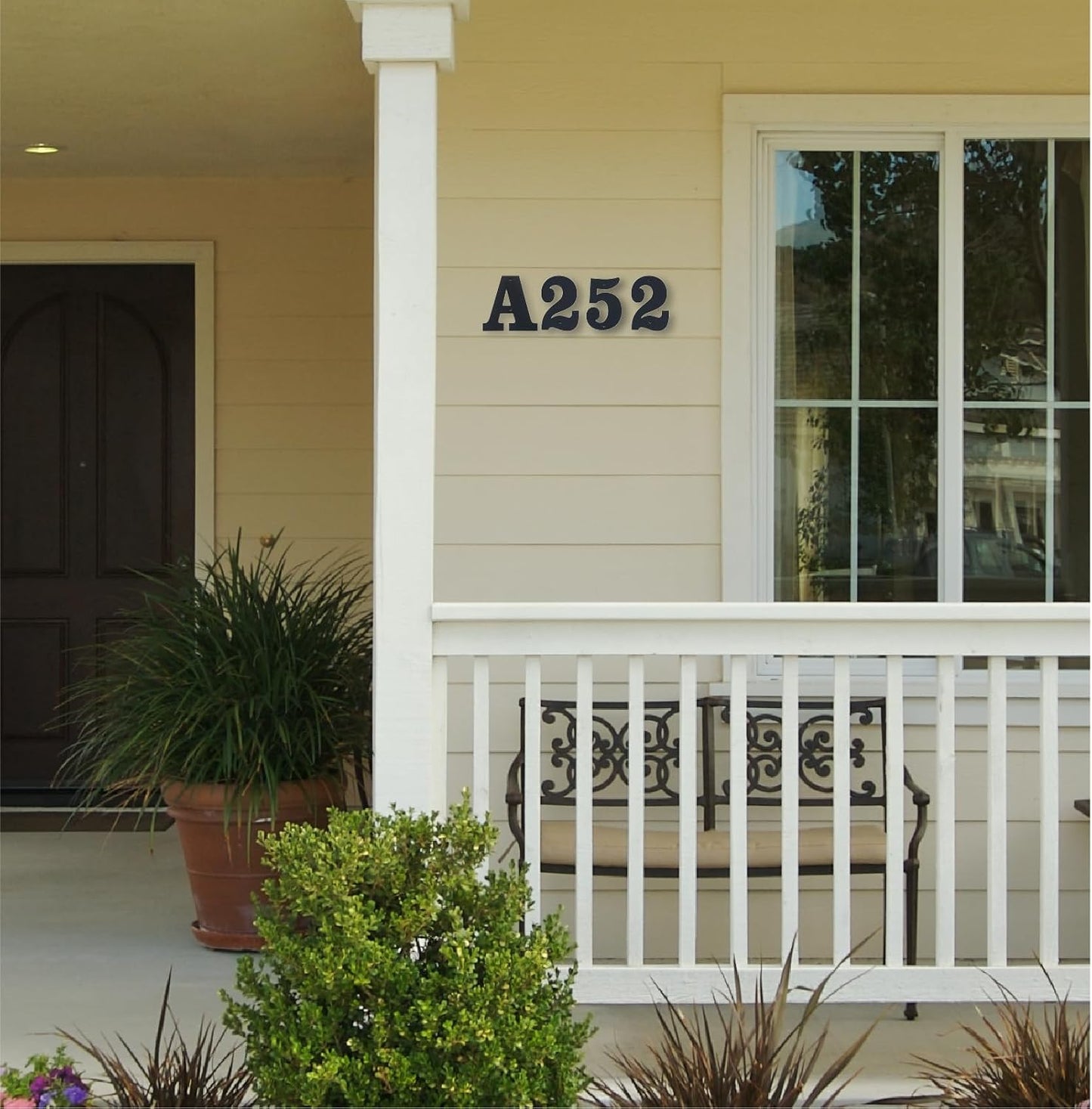 12 Inch 3 PCS Custom House Numbers for Outside Signs – Coated Address Letters for Garden, Door, and Mailbox Decoration, House Letters for Outside with Easy Installation Nail Kit