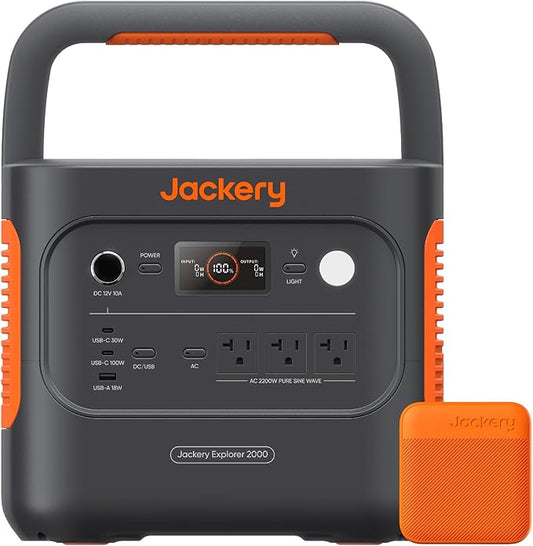 Jackery Explorer 2000 v2 Portable Power Station and 102W Fast Charger, by JackeryInc