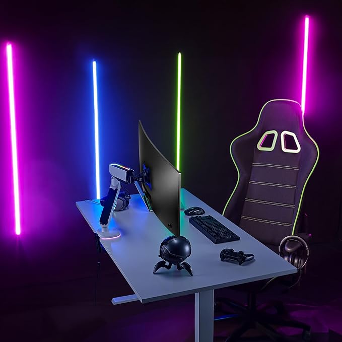 AVLT Single 27”-45” RGB Gaming Monitor Arm Desk Mount Built-in 20 Lighting - Image 5