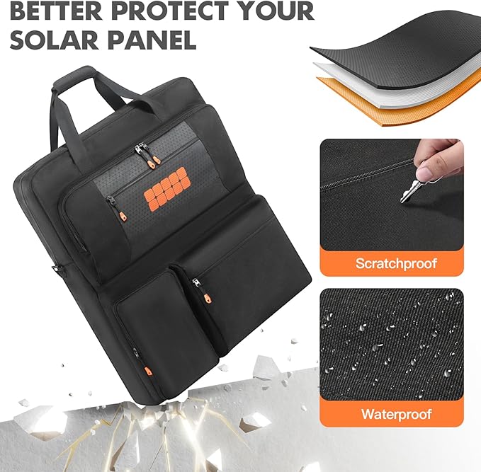 Padded Solar Panel Carrying Case Compatible - Image 5