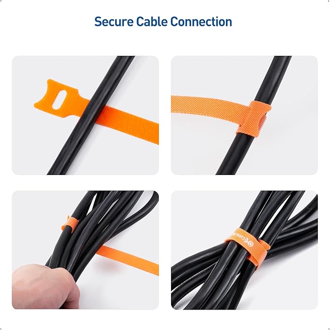 Cable Matters 100-Pack 8-inch Hook-and-Loop Reusable Wire Ties/Cable Ties - Image 4
