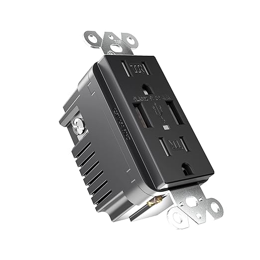 EverElectrix 2-Pack 4.8A Black Wall Outlet - 15Amp Duplex Tamper Resistant - Image 6