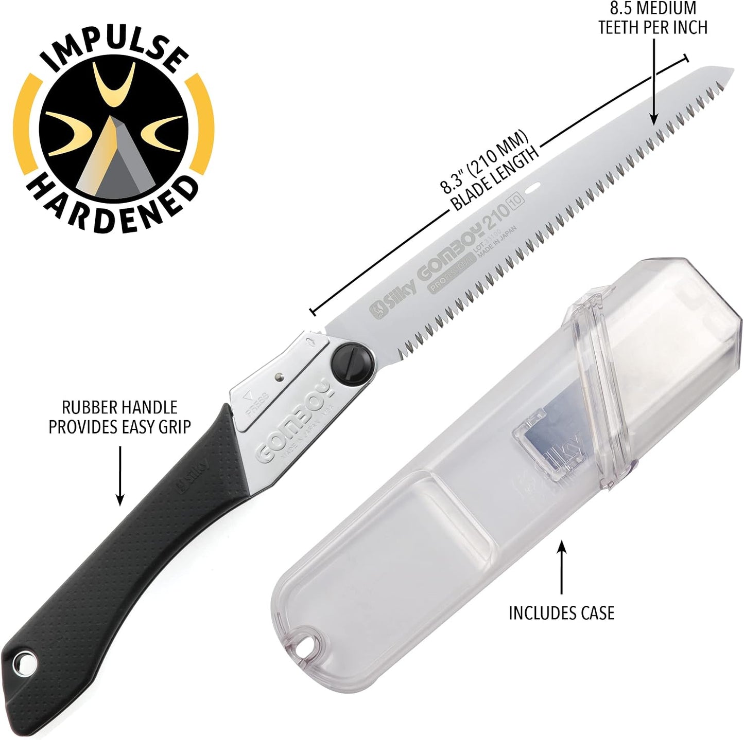 Silky GomBoy Professional Folding Saw 210mm Medium Teeth (121-21)