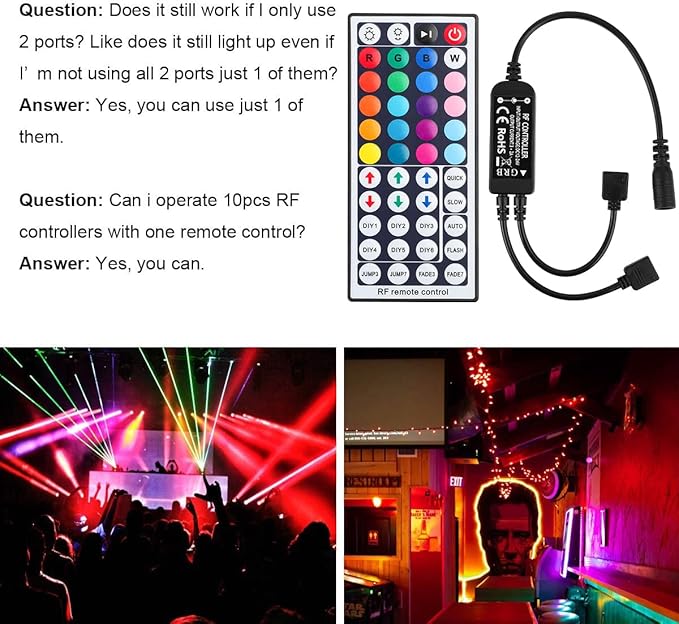 SUPERNIGHT RGB Light Strip Remote Controller, RF Remote of 2-in-1 4 Pin Dimming - Image 7