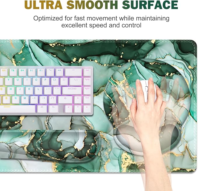 Gaming Mouse Pad, Large Desk Mat, Cute Desk Pad Protector, 4in1 XXL Mousepad + - Image 2
