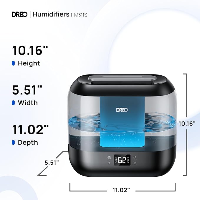 DREO Smart Humidifiers for Bedroom, Top Fill 4L Supersized Humidifier Large Room - Image 6