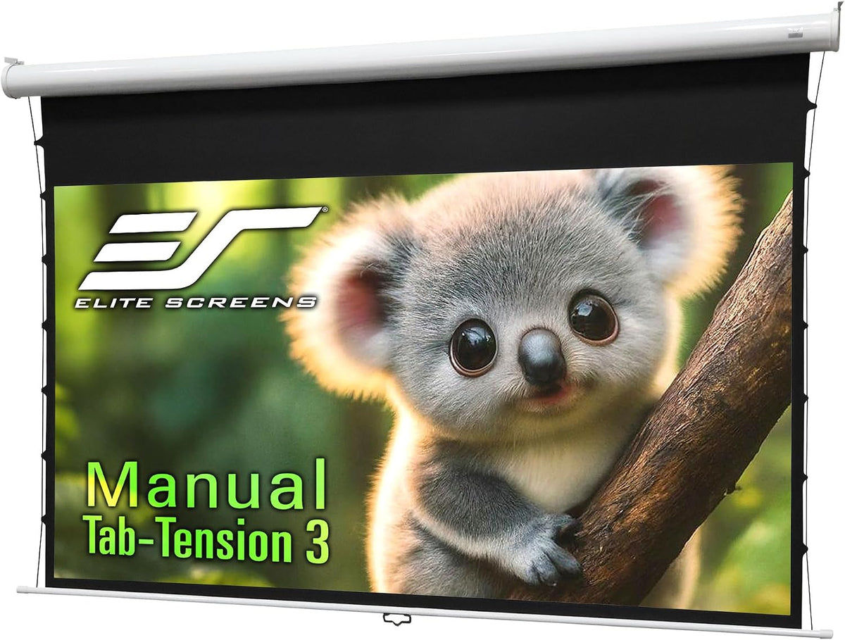 Elite Screens Manual Tab-Tension 3, 110-INCH