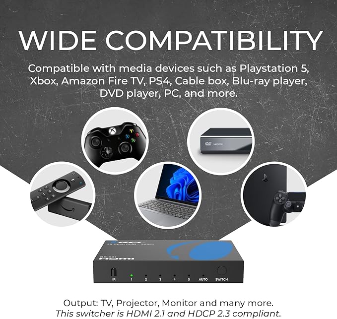 OREI 8K HDMI Switch 5 in 1 Out – HDMI Switch - Image 7
