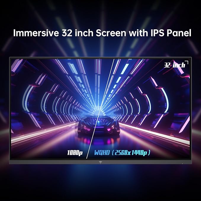KTC 32 Inch 2K Monitor, 1440P IPS Computer Monitor, 100Hz 120Hz Frameless QHD - Image 2