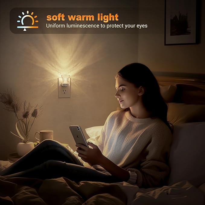 JandCase LED Night Light Plug in, Night Lights Plug into Wall - Image 5