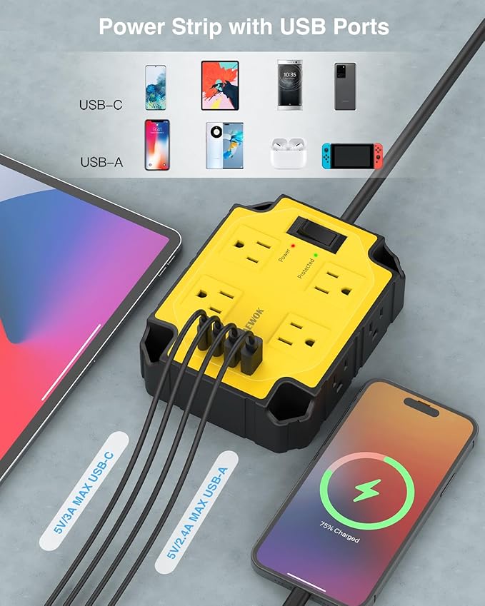 8-Outlets Heavy Duty Power Strip - Image 4