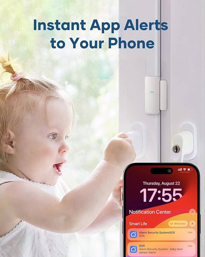 GRSICO Wireless Home Alarm System 15-Piece Kit, WiFi Alarm System - Image 4