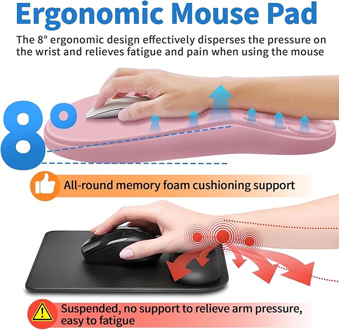 YIWEI Ergonomic Mouse Pad with Wrist Rest - Image 4