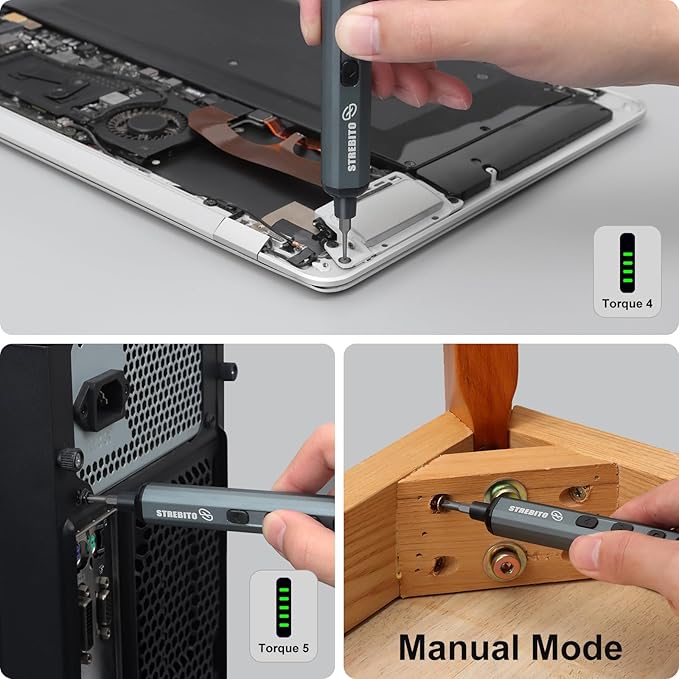 STREBITO Mini Electric Screwdriver Set, 70 in 1 Small Electric Screwdriver - Image 4
