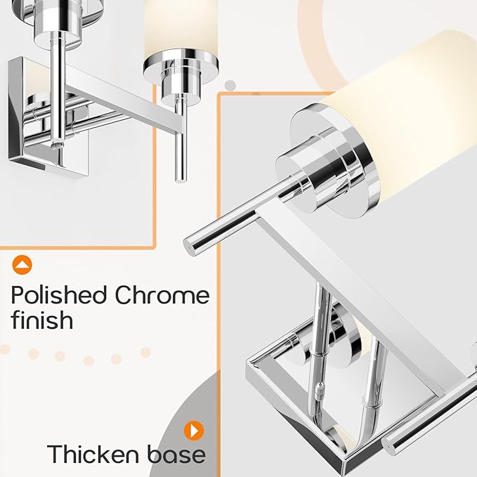 AONEON Vanity Lights Polished Chrome Bathroom Light Fixtures - Image 7