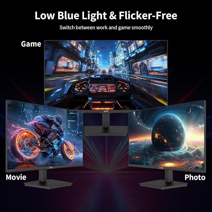 KTC 24 Inch QHD 2560x1440 IPS Computer Monitor, 100Hz Zero-Frame 2K Gaming - Image 5