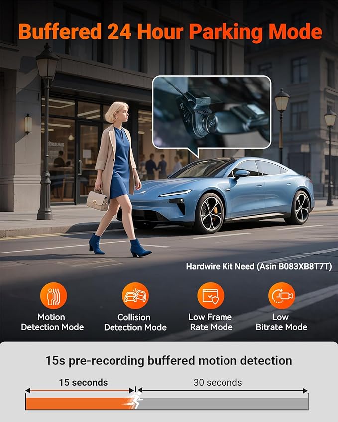 Vantrue S1 Pro AI Dash Cam Front and Rear, Dual 1440P Dash Camera w/2.7K - Image 5