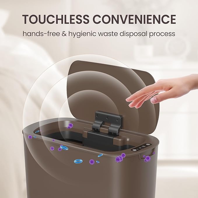 Cesun Motion Sensor Trash Can, 5 Gallon Automatic Bathroom Garbage Can - Image 3