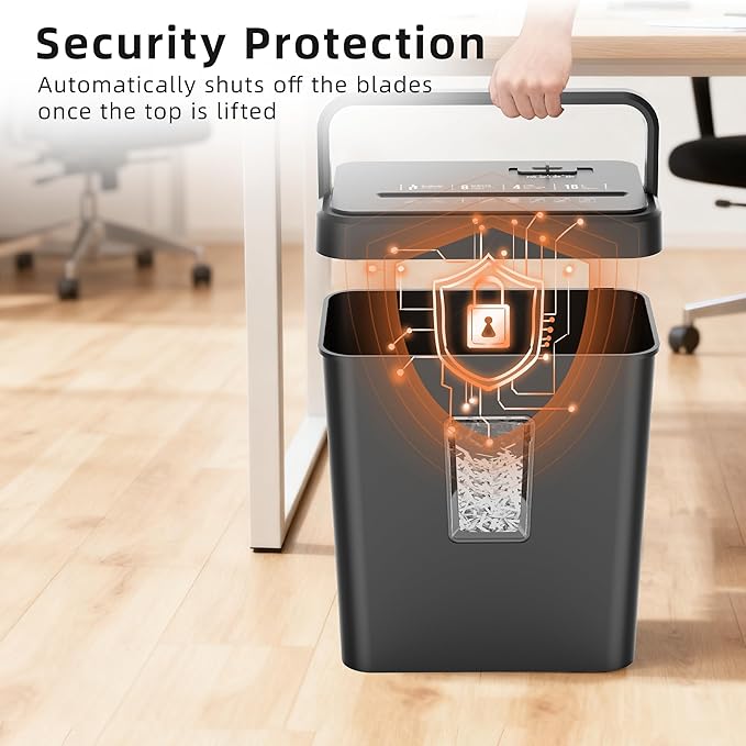 8-Sheet Cross Cut Paper Shredder P-4 Security - Image 7