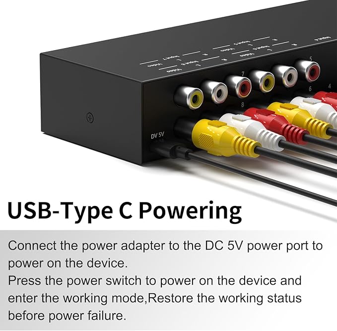 RuiPuo 8-Input to 1-HDMI-Output Converter Switchbetween Quick Different Sources - Image 5