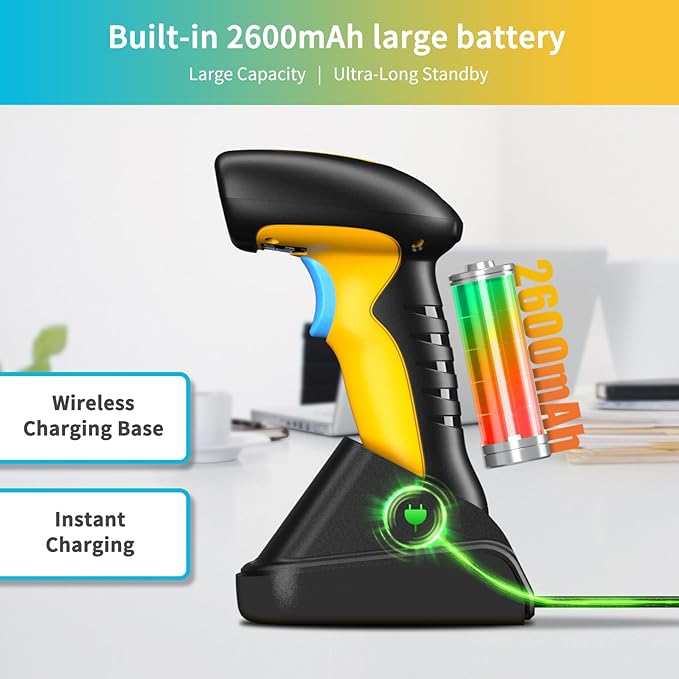 NETUM Upgraded QR Industrial Bluetooth Barcode Scanner - Image 3
