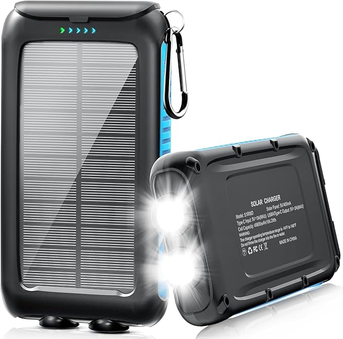 Kepswin Solar-Charger-Power-Bank-49800mAh Portable Solar Phone Charger by Kepswin