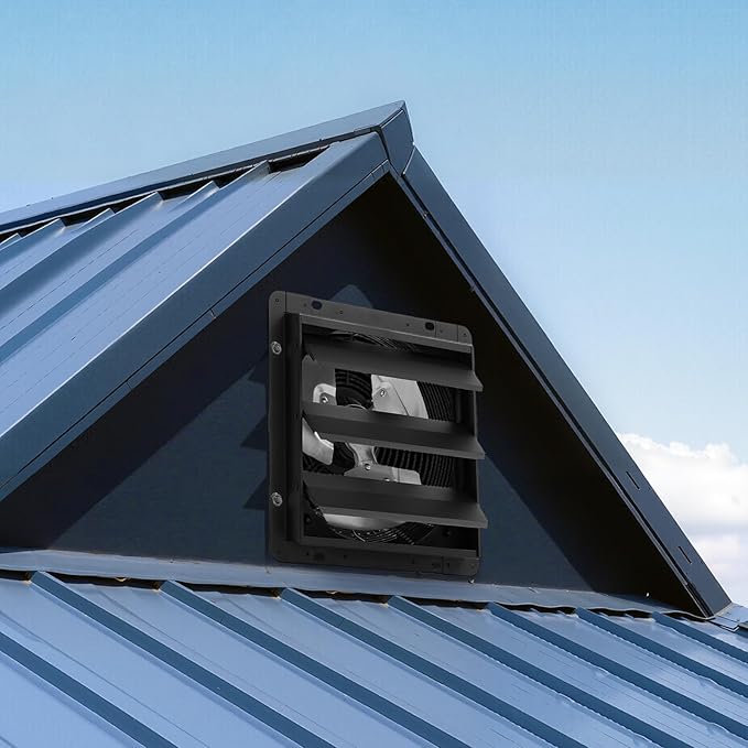 VEVOR 12 inch Shutter Exhaust Fan, Wall Mounted Attic Vent Fan - Image 8