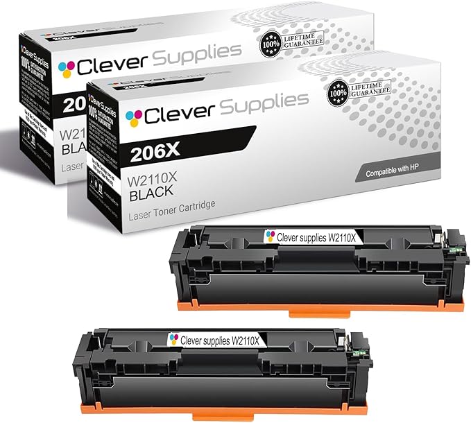 CS Replacement Compatible with HP 206X Toner Cartridge W2110X to use with Color by CleverSupplies