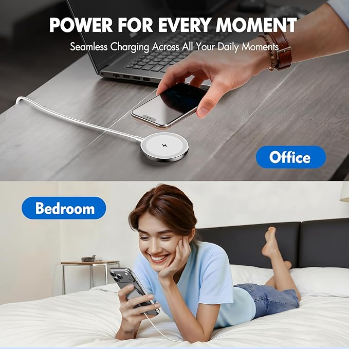 3Pack Magnetic Wireless Charging Pad: 15W Fast Qi Wireless Charger - Image 10