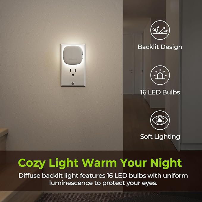 AUVON Plug-in LED Backlit Night Light - Image 4
