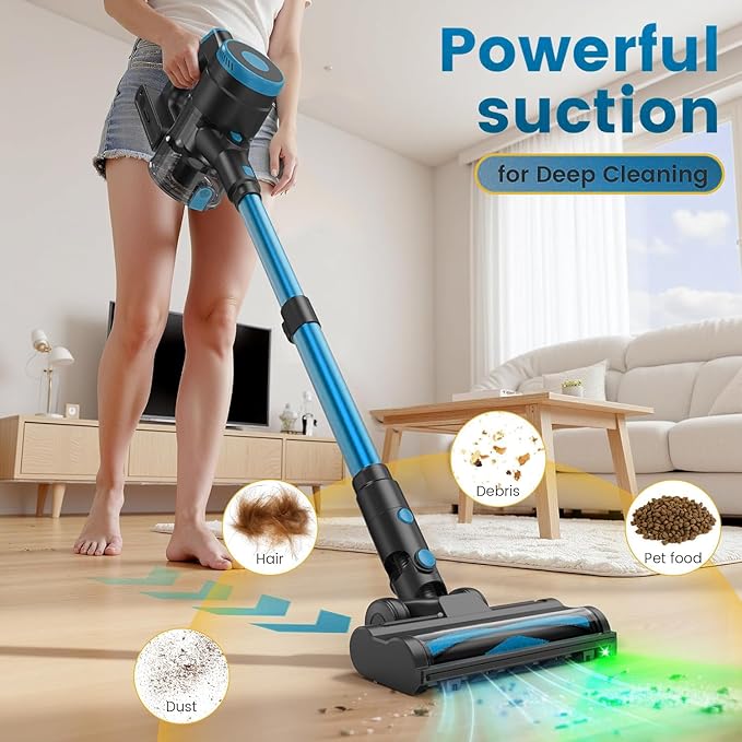 Zefiro 350W Cordless Vacuum Cleaner, 45Mins Runtime Vacuum Cleaners - Image 2