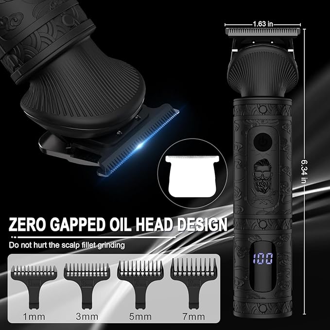 Scttomon Beard Trimmer for Men Professional Mens Beard Grooming Kit T-Blade - Image 4