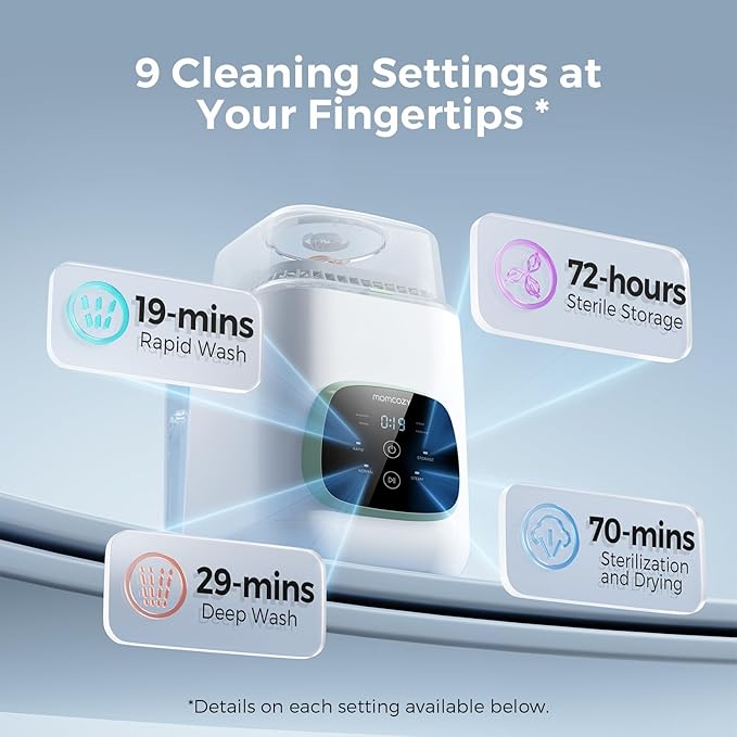 Momcozy KleanPal Pro Baby Bottle Washer, Sterilizer & Dryer - Image 5