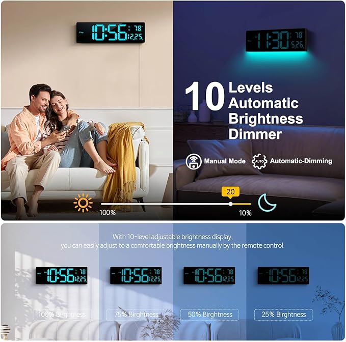 Digital Wall Clock 16", Wall Clocks - Image 4