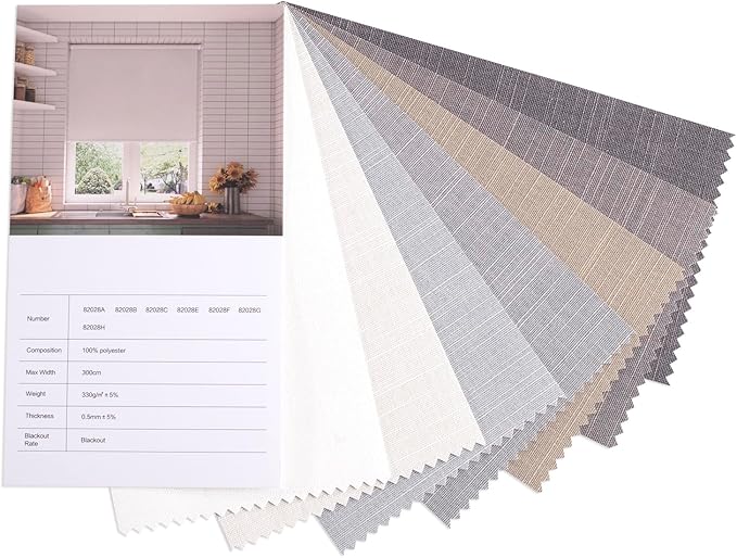 Zshine Motorized Window Blinds Fabric Samples of Blackout Light Filtering - Image 3