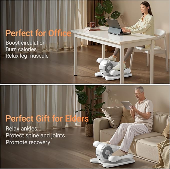 Under Desk Elliptical Machine, Electric Seated Pedal Exerciser, Min Leg - Image 7