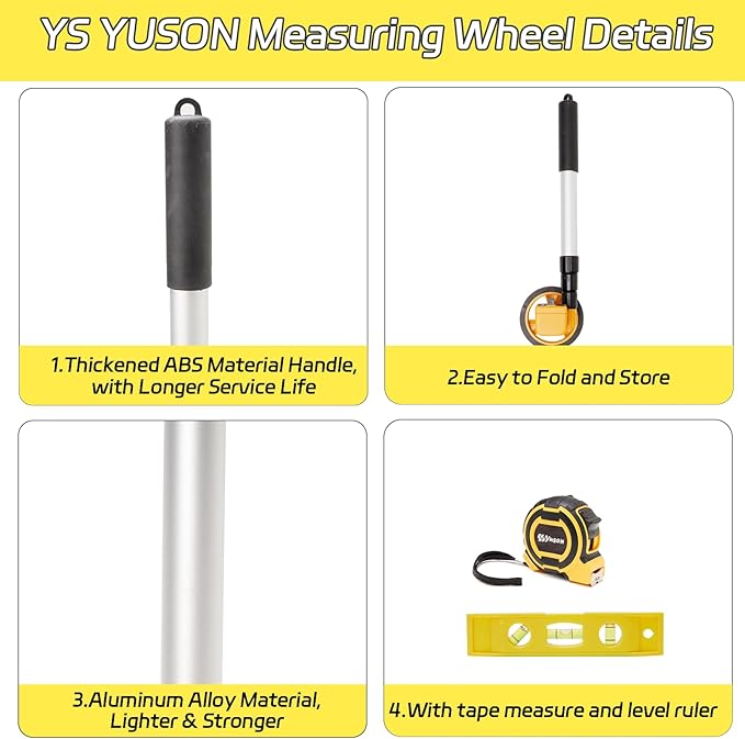 YS YUSON Rolling Measuring Wheel in Feet, Digital Measuring Wheel - Image 4