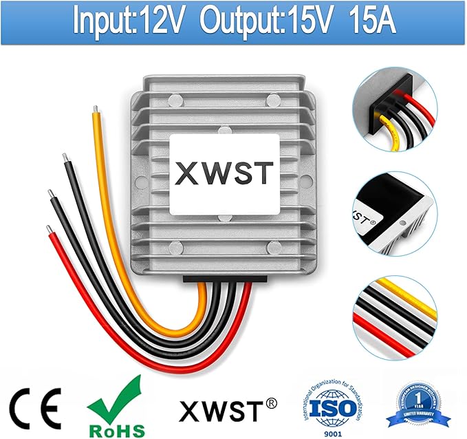 DC DC 12V to 15V 15A Step-up Module, Boost Converter 9V-13V to 15V Voltage - Image 2