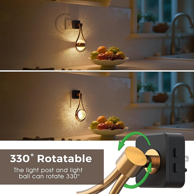 L LOHAS LED Night Lights Plug Into Wall: 2 Pack Star Projector RGB Night Light - Image 4