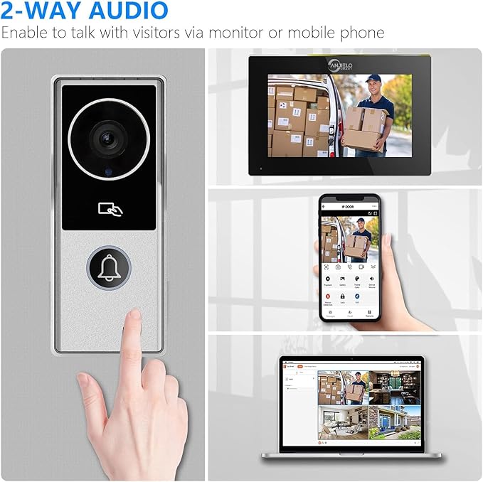 ANJIELO SMART Wired Video Intercom System, Video Doorbell Door Phone System - Image 2