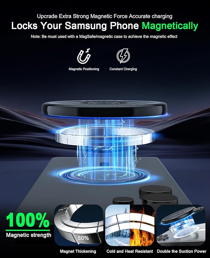 Wireless Charger 2Pack 6FT 15W Samsung Magnetic Wireless Charger Fast Charging - Image 2