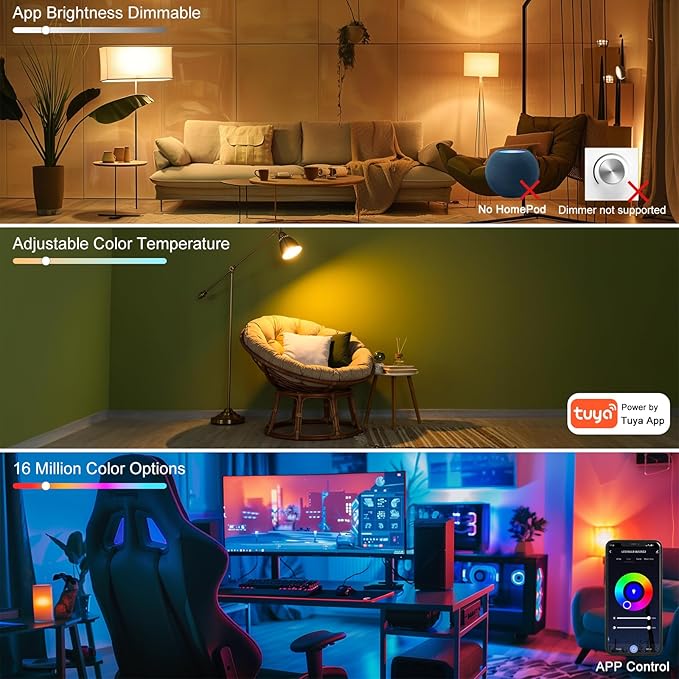 HYDONG Smart RGB Bulb, Smart Bulbs Compatible - Image 3
